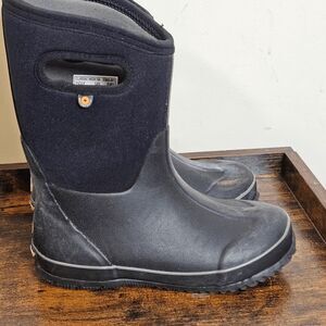 Kids Black Waterproof Boots